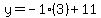 y=-1%2A%283%29%2B11