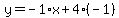 y=-1%2Ax%2B4%28-1%29