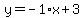 y=-1%2Ax+%2B+3