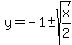 y=-1%2B-+sqrt%28x%2F2%29