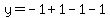 y=-1%2B1-1-1
