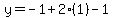 y=-1%2B2%281%29-1