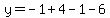 y=-1%2B4-1-6