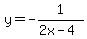 y=-1%2F%282x-4%29