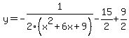 y=-1%2F2%28x%5E2%2B6x%2B9%29-15%2F2%2B9%2F2