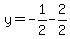 y=-1%2F2-2%2F2