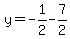 y=-1%2F2-7%2F2
