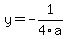 y=-1%2F4a