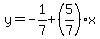 y=-1%2F7%2B%285%2F7%29x