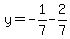 y=-1%2F7-2%2F7