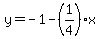 y=-1-%281%2F4%29%2Ax