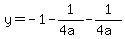 y=-1-1%2F%284a%29-+1%2F%284a%29