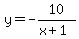 y=-10%2F%28x%2B1%29