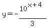 y=-10%5E%28x%2B4%29%2F3