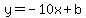 y=-10x%2Bb
