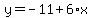 y=-11%2B6%2Ax