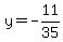 y=-11%2F35