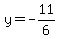 y=-11%2F6