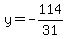 y=-114%2F31
