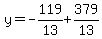 y=-119%2F13%2B379%2F13