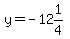 y=-12%261%2F4
