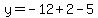 \"y=-12%2B2-5\"