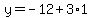 y=-12%2B3%2A1
