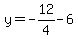 y=-12%2F4-6