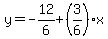 y=-12%2F6%2B%283%2F6%29x