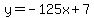 y=-125x%2B7