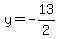 y=-13%2F2