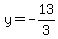 y=-13%2F3