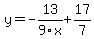y=-13%2F9x%2B17%2F7