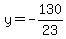 y=-130%2F23