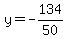 y=-134%2F50