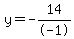 y=-14%2F-1