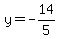 y=-14%2F5
