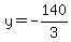 y=-140%2F3