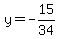 y=-15%2F34