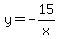 y=-15%2Fx
