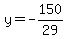 y=-150%2F29