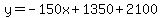 y=-150x%2B1350%2B2100