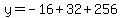 y=-16%2B32%2B256