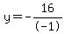 y=-16%2F-1