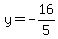 y=-16%2F5