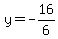 y=-16%2F6