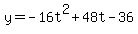 y=-16t%5E2%2B48t-36