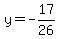 y=-17%2F26