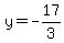 y=-17%2F3