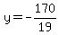 y=-170%2F19